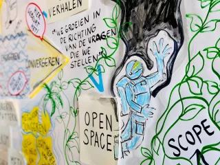 VO - professionalisering - art of hosting -abstract gekrabbel